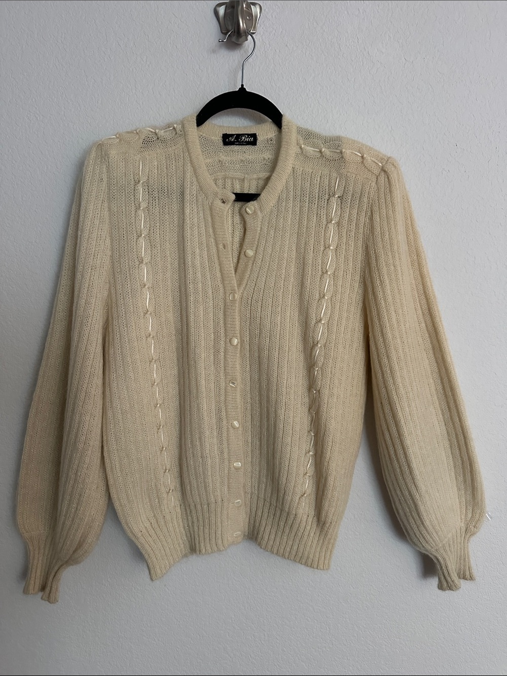VTG mohair cardigan sweater L
